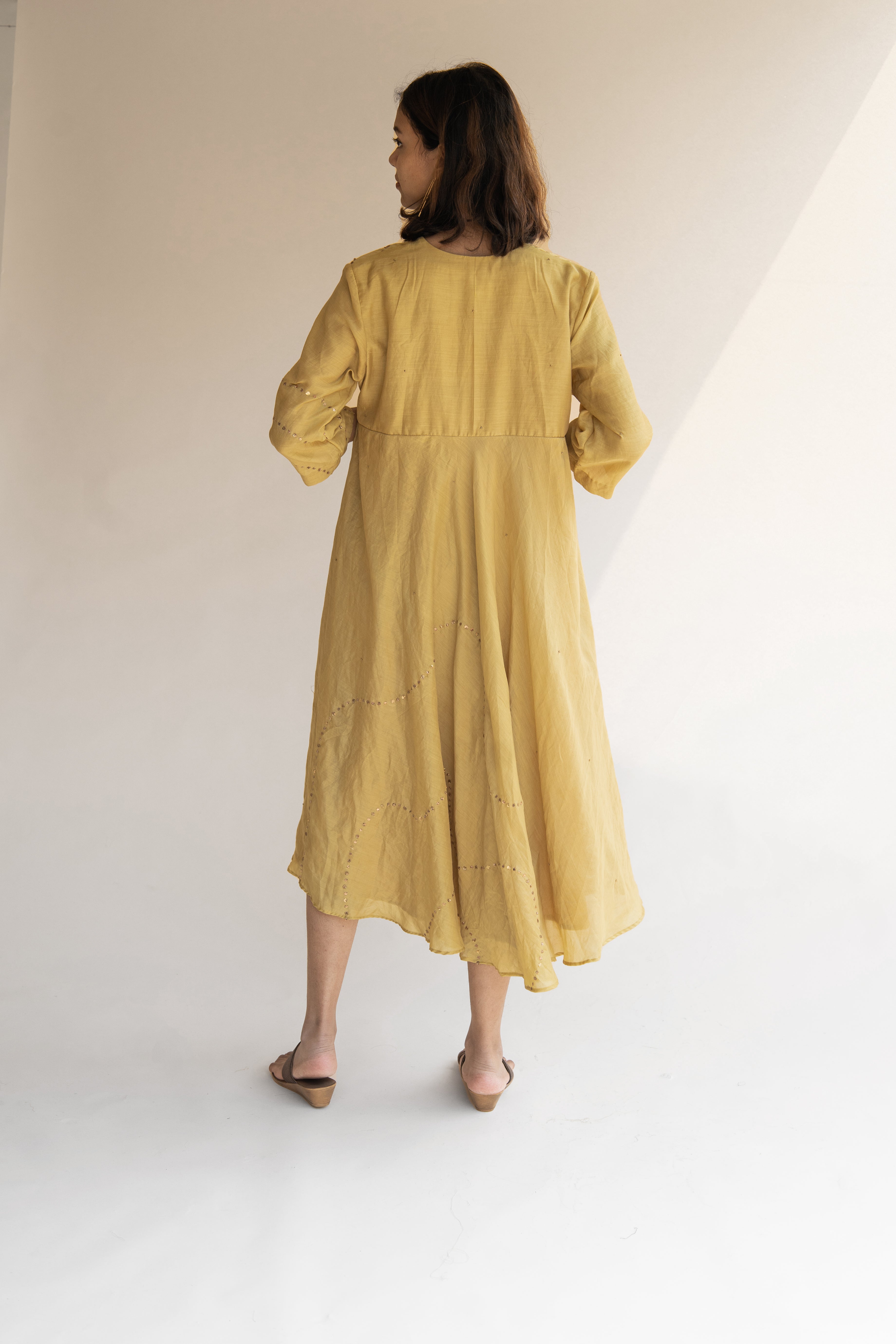 Honey Mustard Maheem Dress