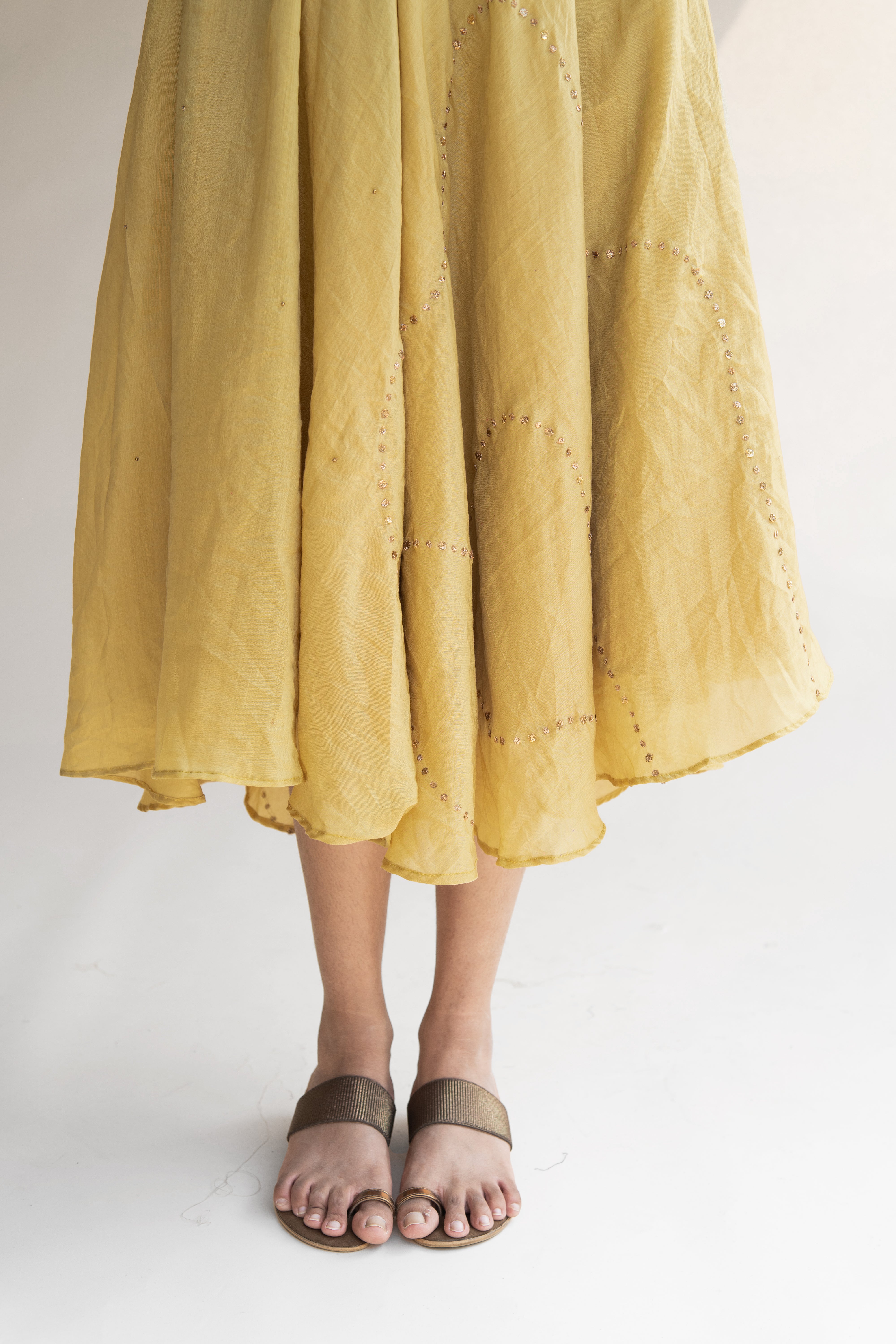 Honey Mustard Maheem Dress