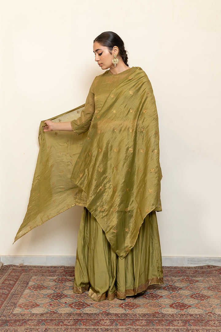 Zareen Gharara Set - Sage Green (Set Of 3)