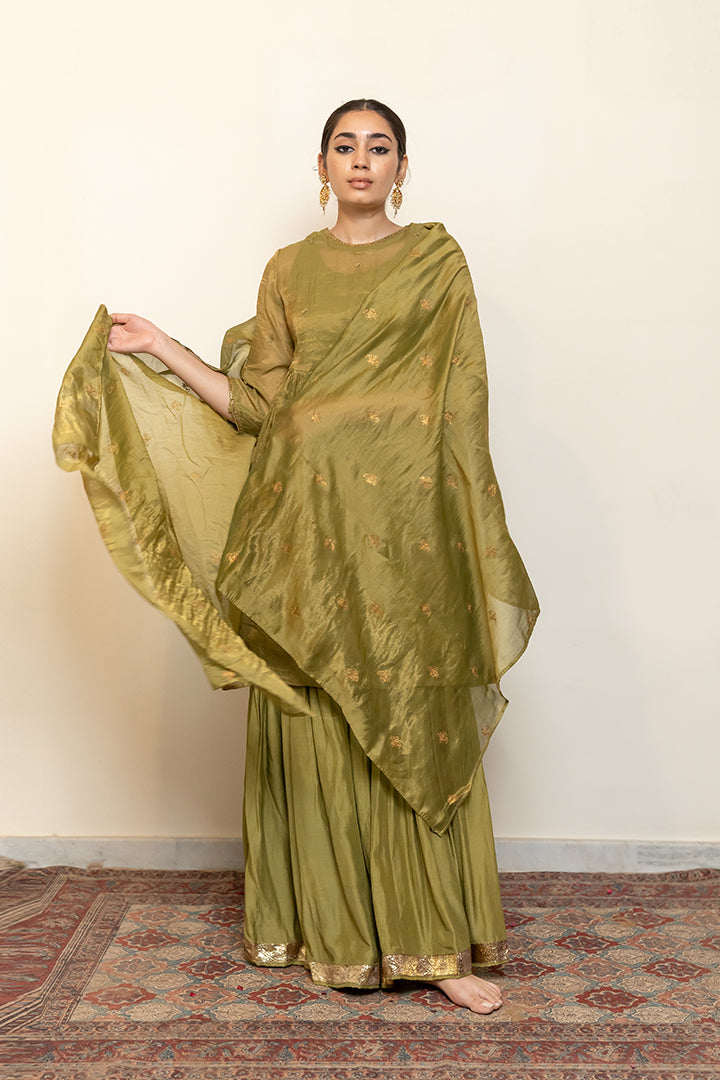 Zareen Gharara Set - Sage Green (Set Of 3)