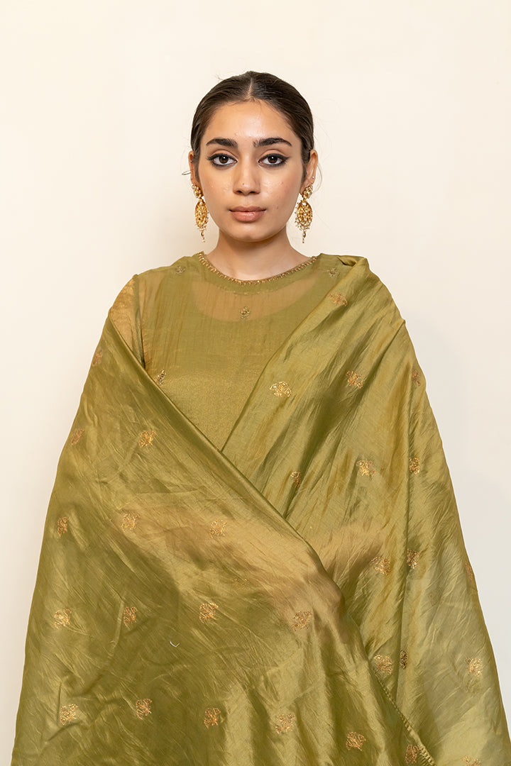 Zareen Gharara Set - Sage Green (Set Of 3)