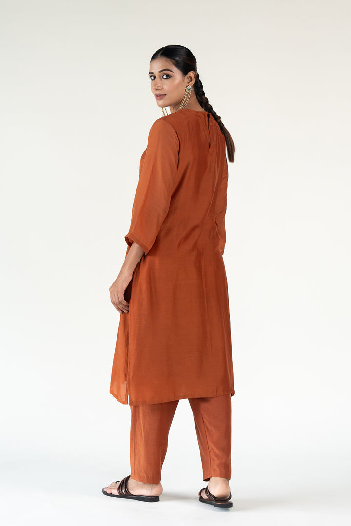 Rust Gulzar Kurta (set of 2)