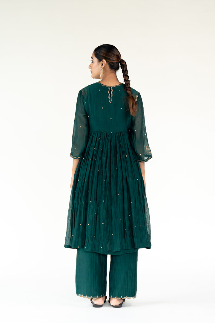 Emerald Green Baadal Kurta (set of 2)