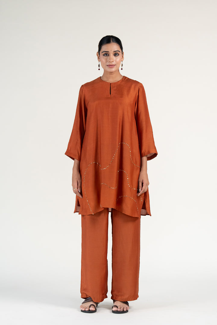 Rust Mehr Kurta (set of 2)