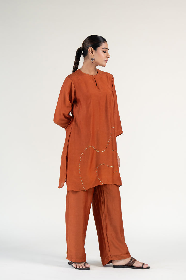 Rust Mehr Kurta (set of 2)