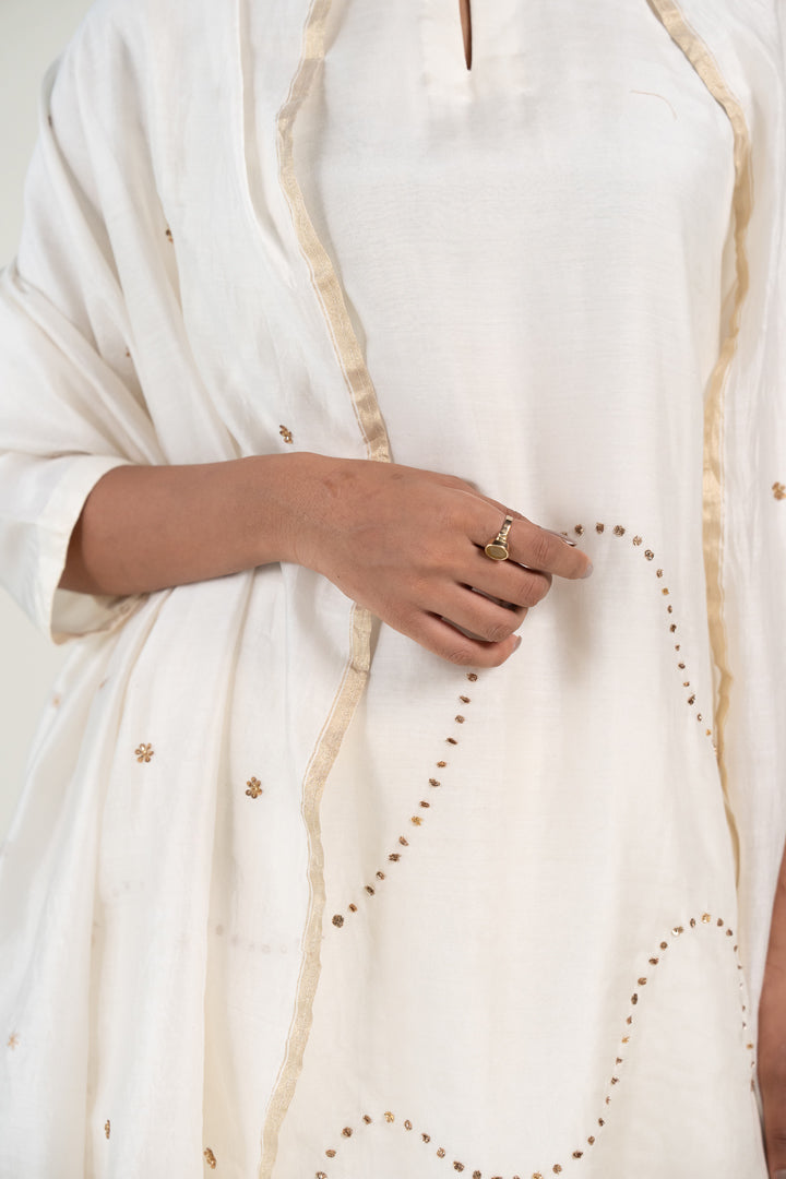 Ivory Mehr Kurta (set of 3)