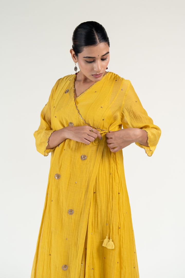 Mustard Yellow Angarkha (set of 2)