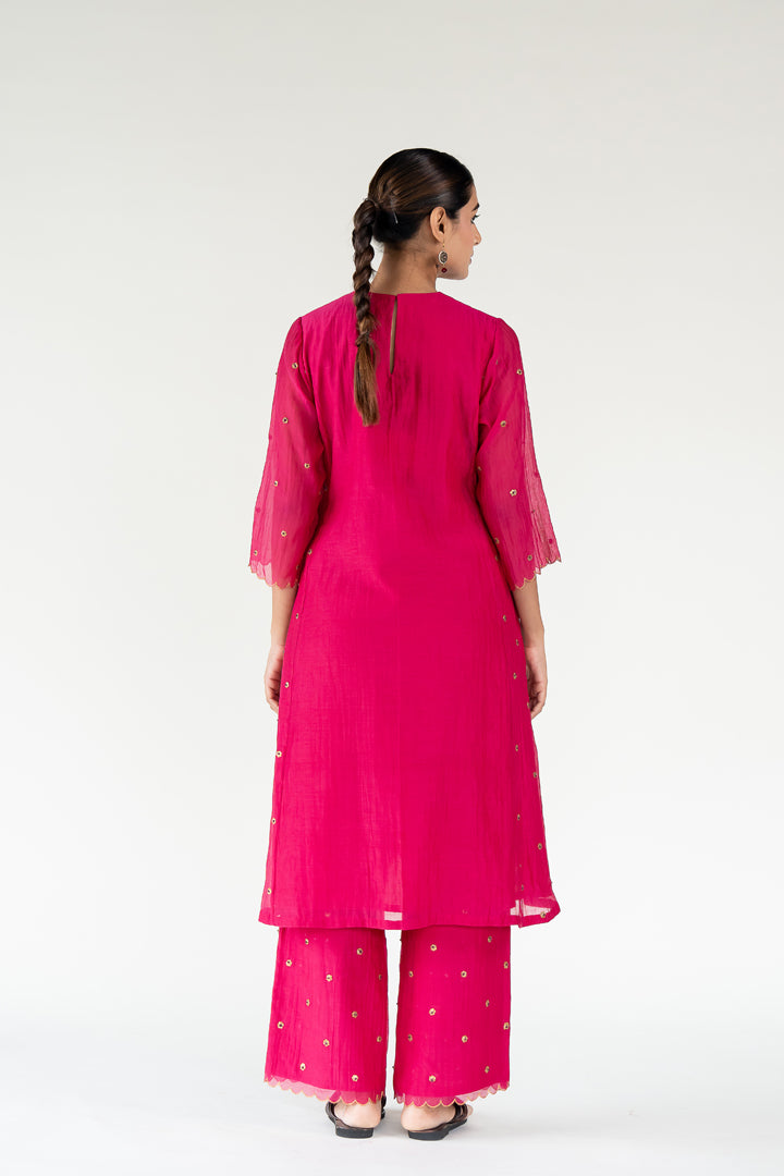 Rani Pink Fiza Kurta (set of 2)