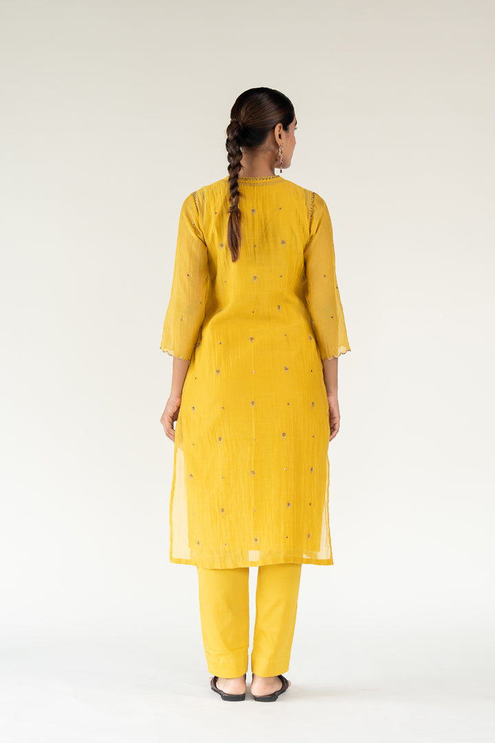 Yellow Chaand Kurta (set of 2)