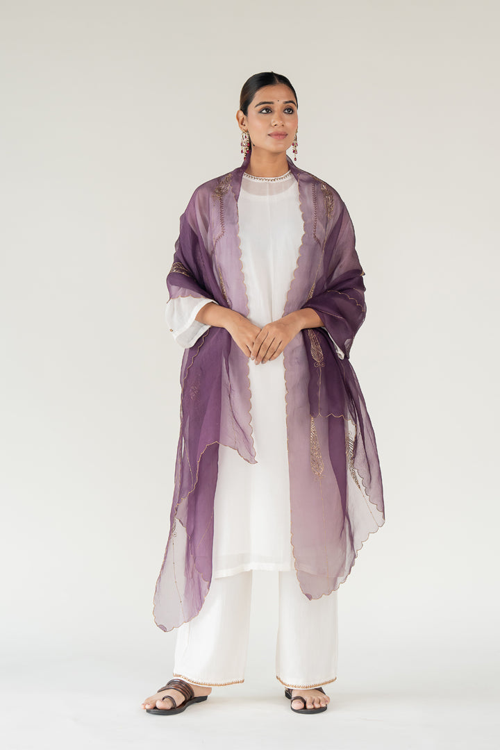 Ivory Caftan Kurta (set of 3)