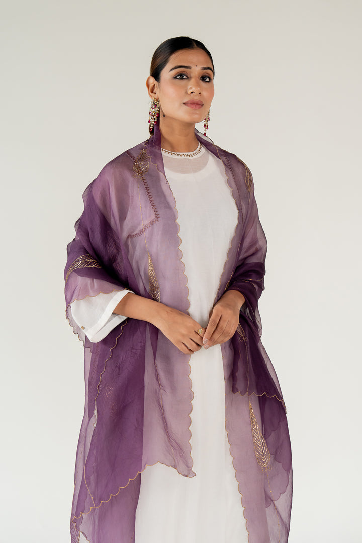 Ivory Caftan Kurta (set of 3)