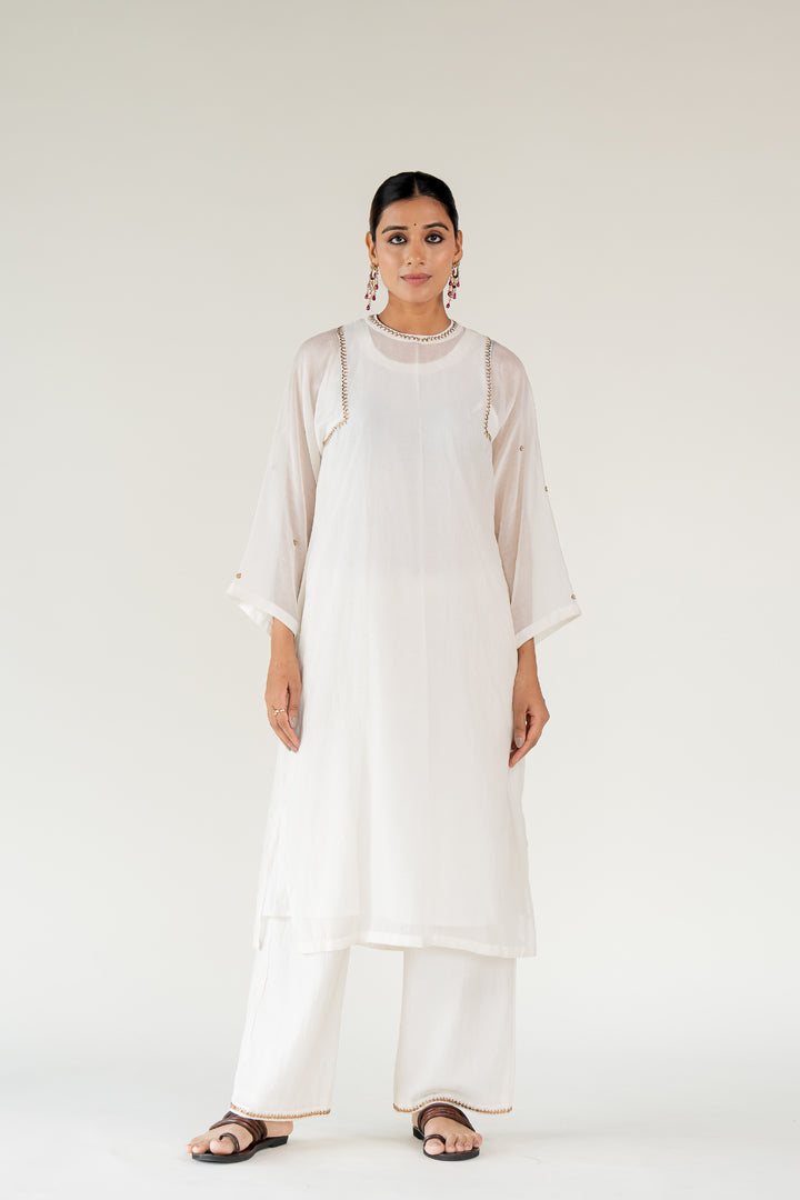 Ivory Caftan Kurta (set of 2)