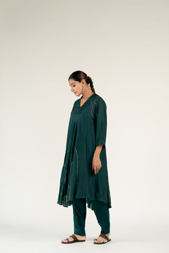 Emerald Green Maheem Kurta (set of 2)