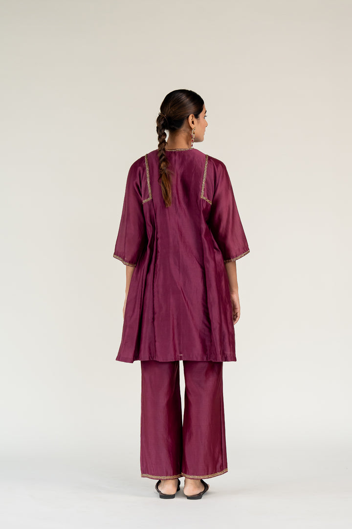 Plum Zainab Kurta (set of 2)