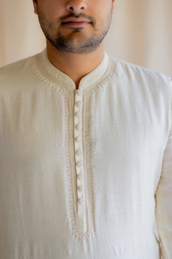 Ivory White Nawab Kurta